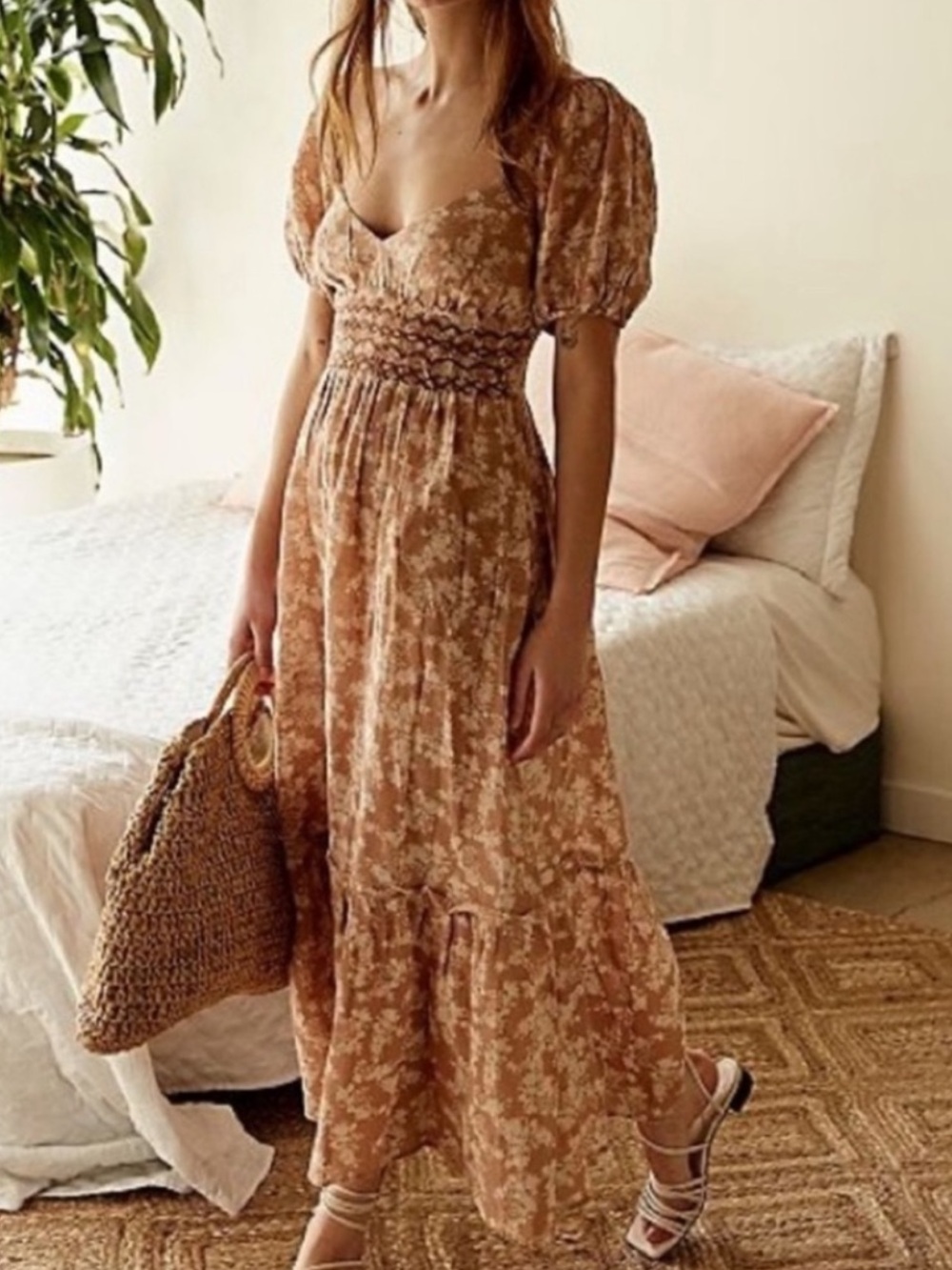 Free People floral Printed Maxi Dress size small